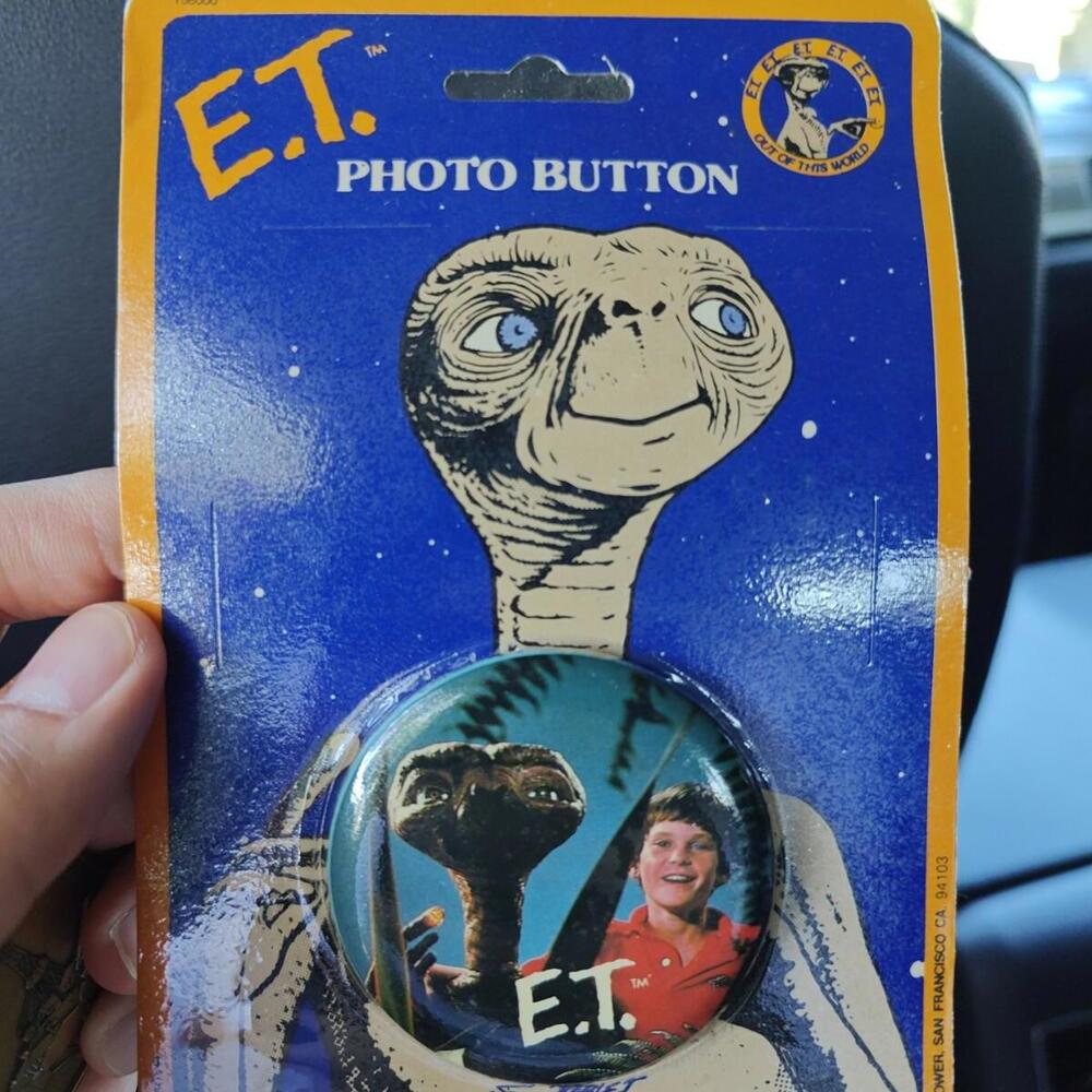 Lot Of 7 E.T. Photo Button Star Power 1982 Original Vintage
